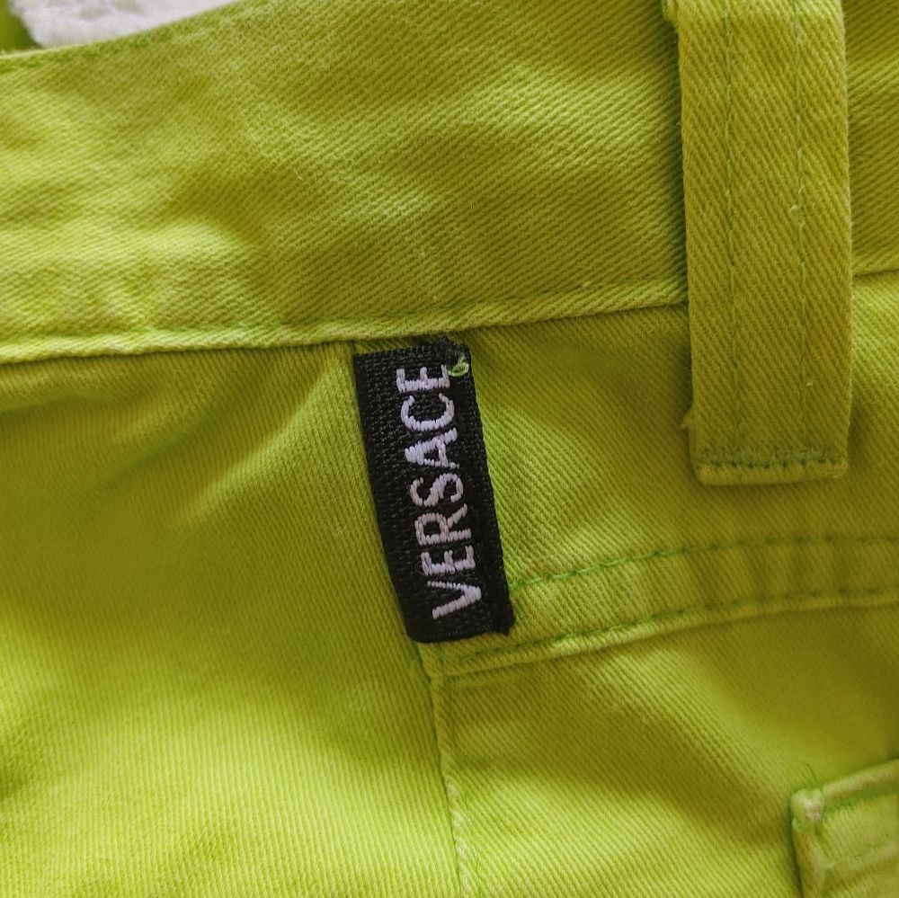 Versace Vibrant Lime Trousers - Picture 10 of 13